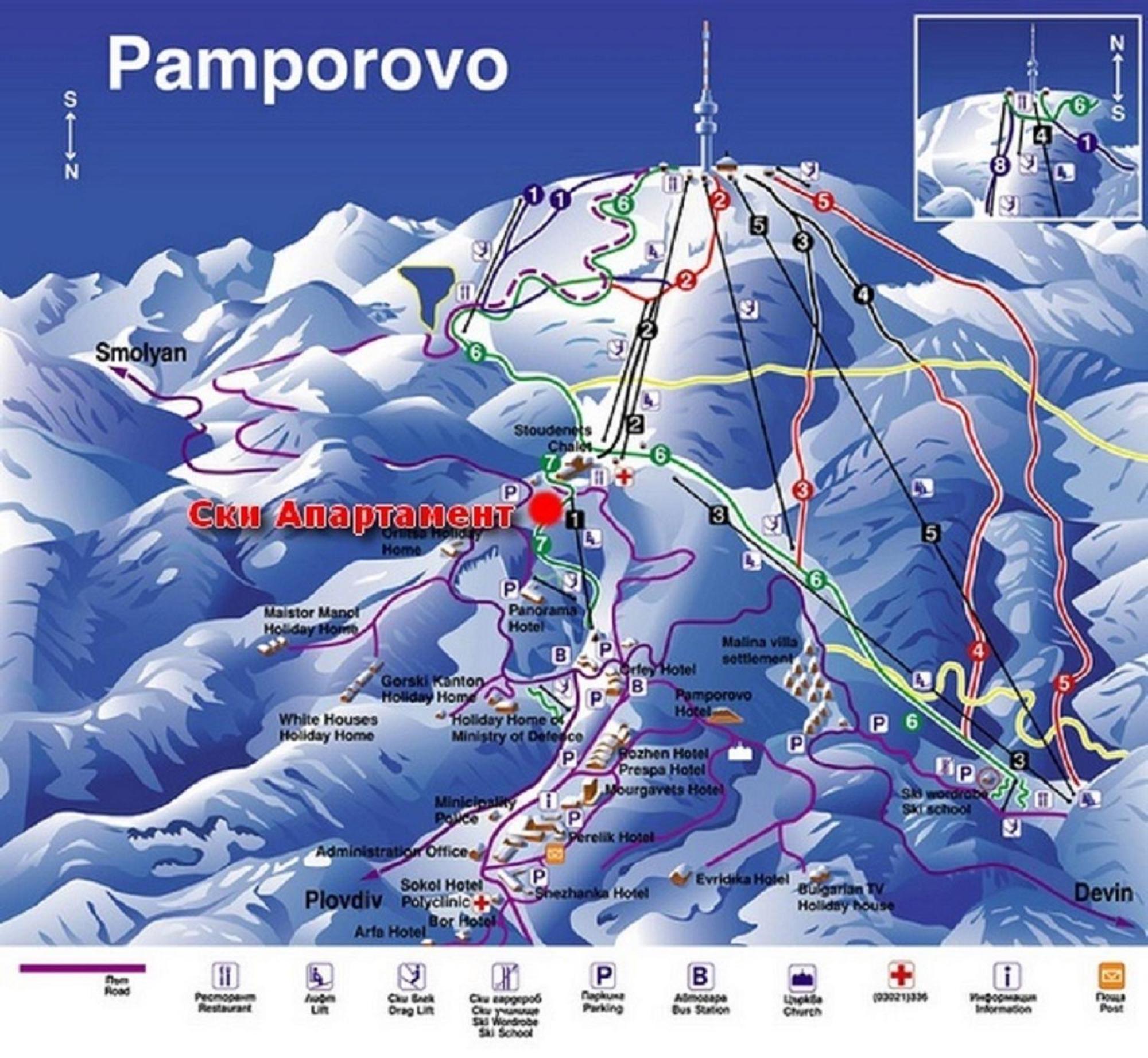 Ski Apartment In Castle Complex Pamporovo Buitenkant foto